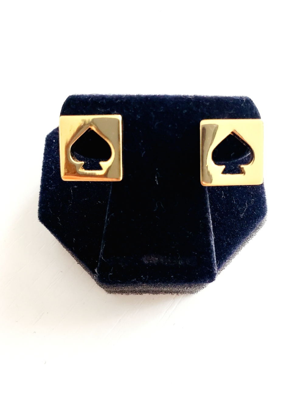 kate spade Gold Spade Cutout Square Stud Earrings